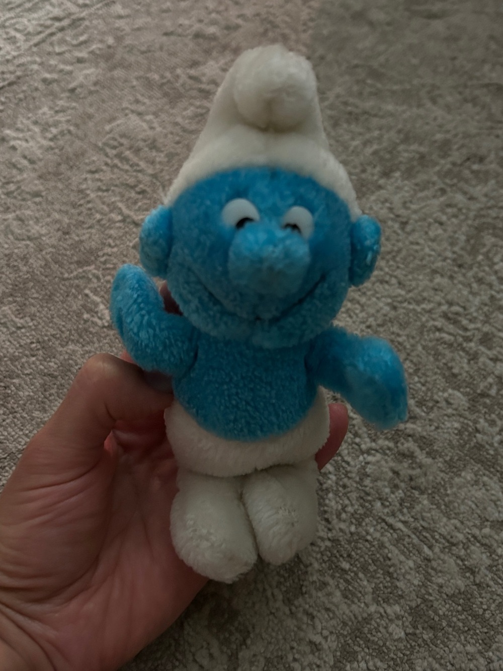 Vintage Blue Smurf Plush Toy